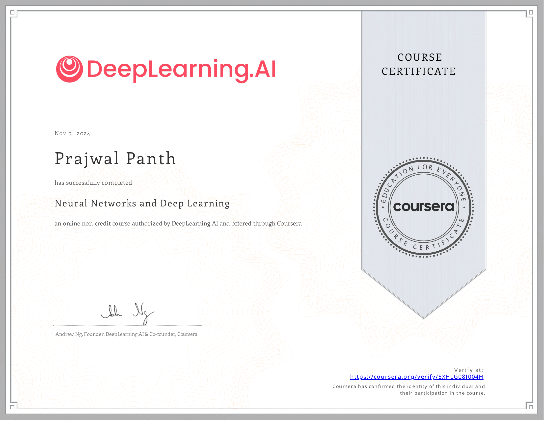 DeepLearning.AI - NN and DL